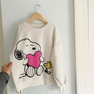 Peanuts Valentines Day Snoopy and Woodstock Crewneck